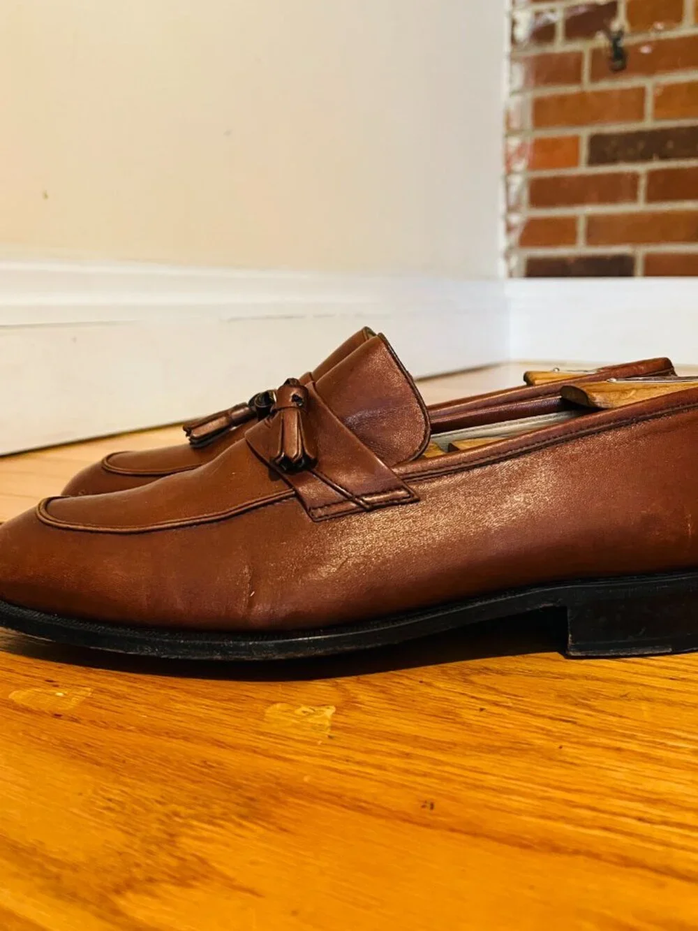 Vintage Bally Of Switzerland Shoes Mens 10 D Alassio Dress Slip On Tassel Loafer